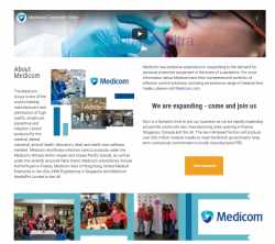 Web page for Medicom recruitment campaign